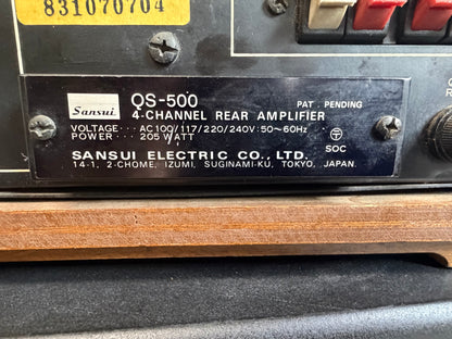 Sansui QS-500 Quad Decoder & Rear Amp – Serviced (DeoxIT), Fully Tested, Clean