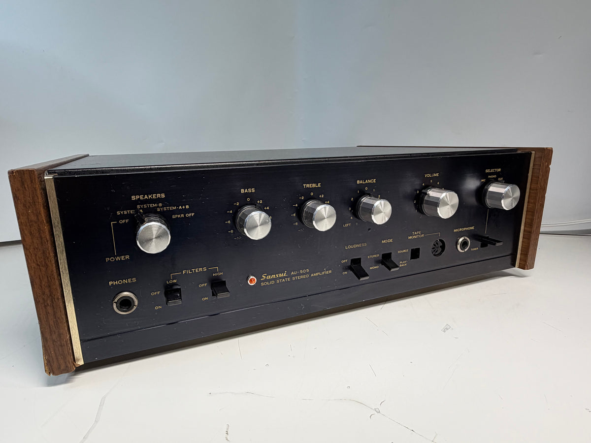Sansui AU-505 + Technics SL-1950 Turntable Vintage Stereo System Tested