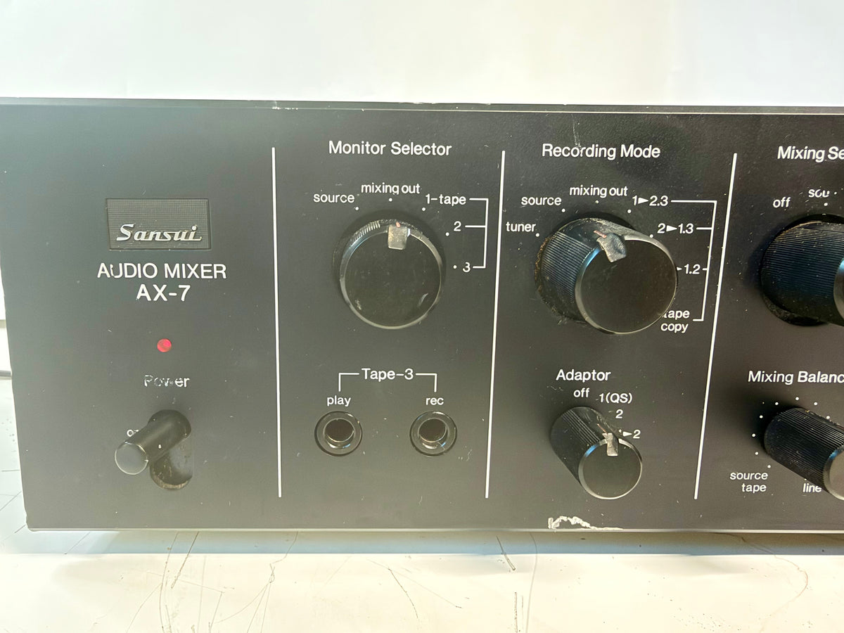 Sansui AU-317 Integrated Amplifier + AX-7 Audio Mixer Processor Tested