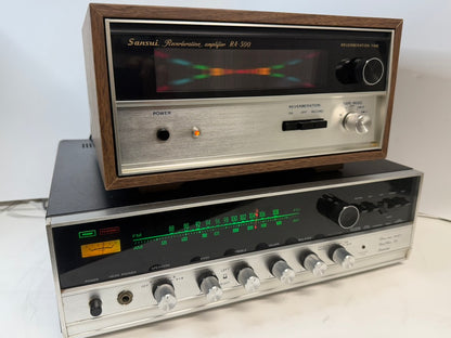 Sansui 800 Receiver & RA-500 Reverb Amp Vintage Stereo Bundle Tested