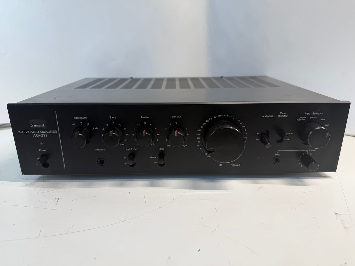 Sansui AU-317 Integrated Amplifier + AX-7 Audio Mixer Processor Tested