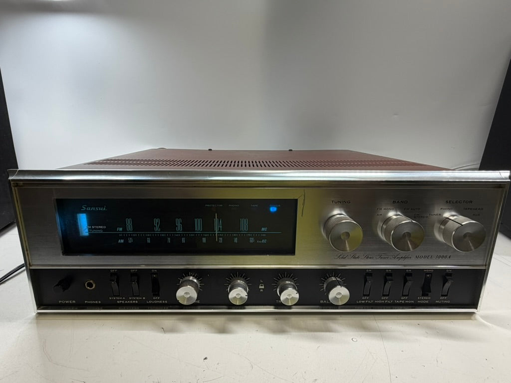 Sansui 3000A Stereo Receiver Serviced DeoxIT Tested Working Vintage