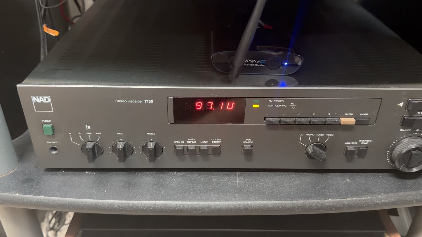 NAD 7130 Vintage Stereo Receiver – Serviced w/DeoxIT – Fully Tested