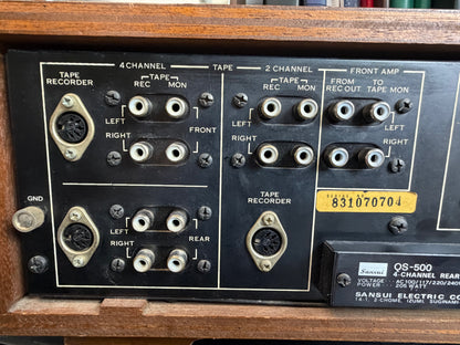 Sansui QS-500 Quad Decoder & Rear Amp – Serviced (DeoxIT), Fully Tested, Clean