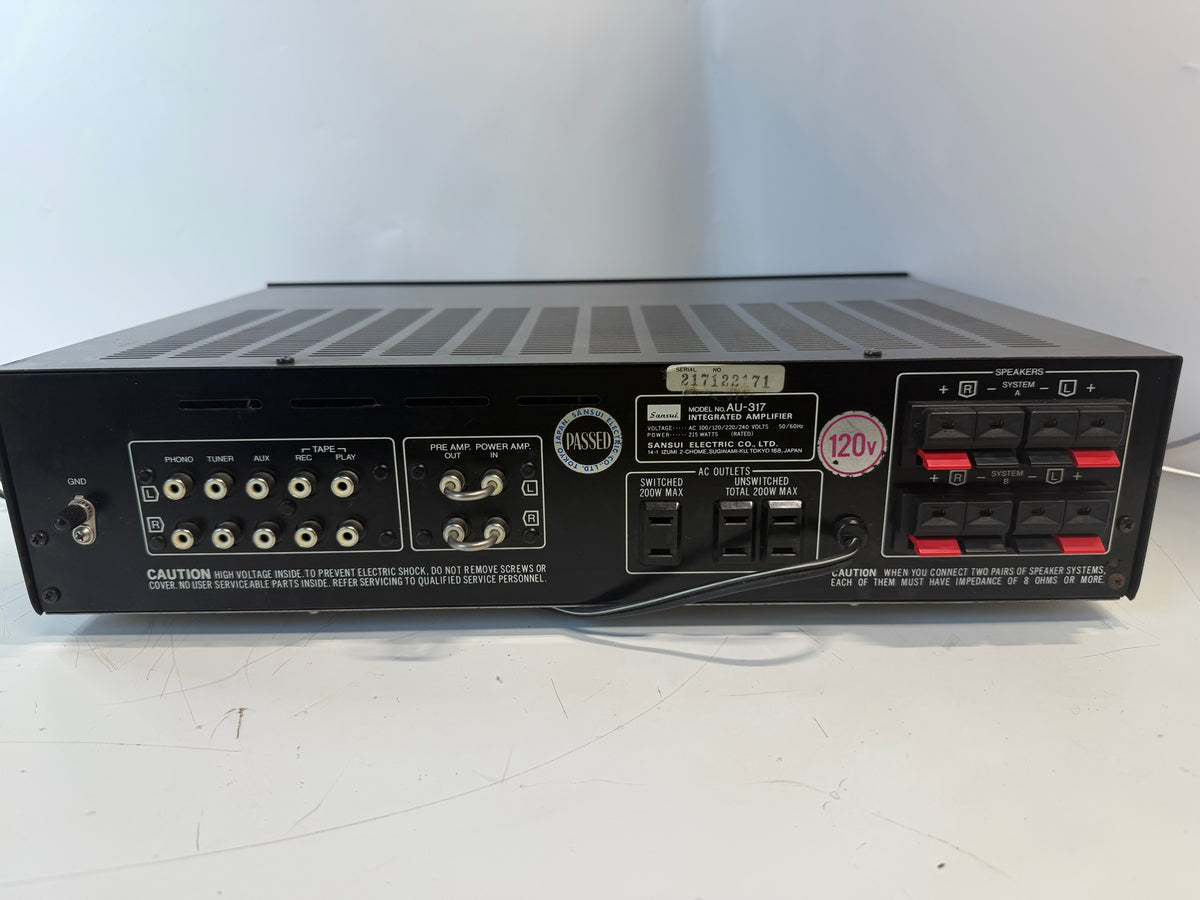 Sansui AU-317 Integrated Amplifier + AX-7 Audio Mixer Processor Tested