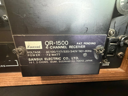 Sansui QR-1500 Quad Receiver – Serviced (DeoxIT), All Channels Tested – Quad