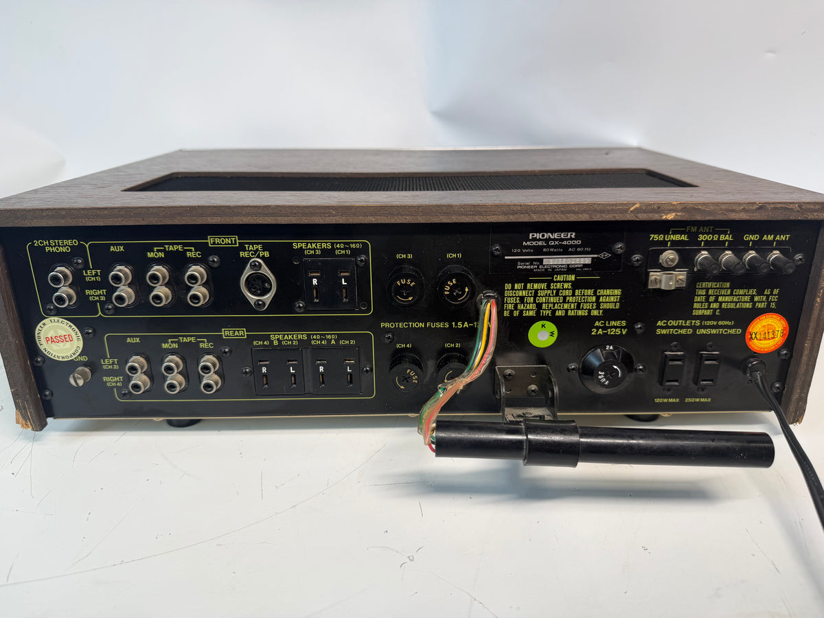 Pioneer QX-4000 + Technics SL-2000 Vintage Quad Stereo Turntable System