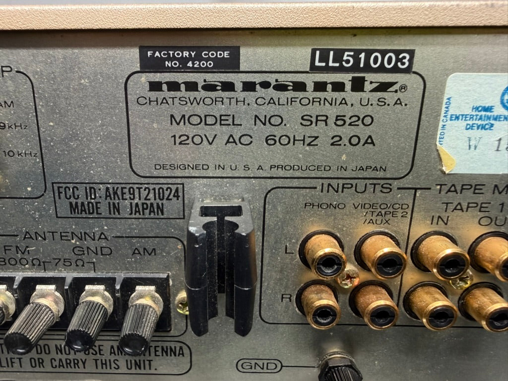 Marantz SR-520 Receiver – Fully Tested, Clean Sound – Vintage