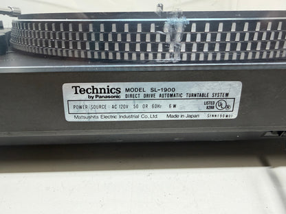 Technics SL-1900 Direct Drive Turntable DeoxIT Serviced Upgraded Feet