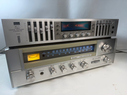 Sansui 1010 + RG-7 Equalizer Reverb Custom Blue LED Vintage HiFi Bundle