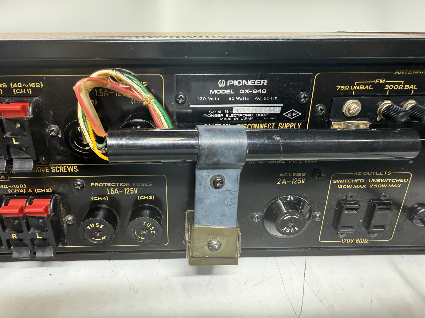 Pioneer QX-646 Quad Receiver Serviced DeoxIT New Lamps Tested Working