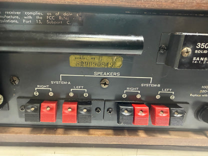 Vintage Sansui 350A Stereo Receiver DeoxIT Serviced Tested Working