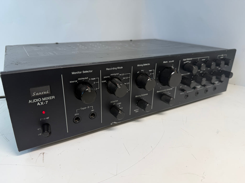 Sansui AU-317 Integrated Amplifier + AX-7 Audio Mixer Processor Tested