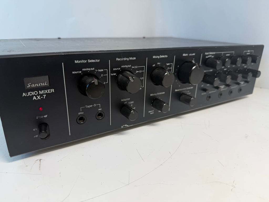 Sansui AU-317 Integrated Amplifier + AX-7 Audio Mixer Processor Tested