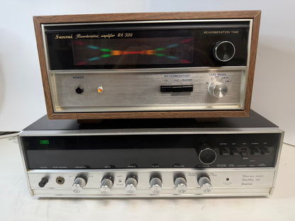 Sansui 800 Receiver & RA-500 Reverb Amp Vintage Stereo Bundle Tested