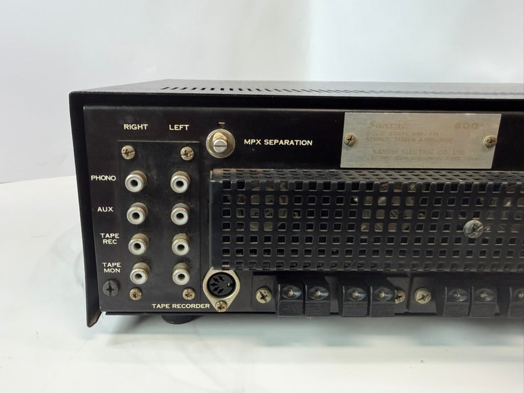 Sansui 800 Vintage Stereo Receiver – New LED Lamps/No FM – Tested