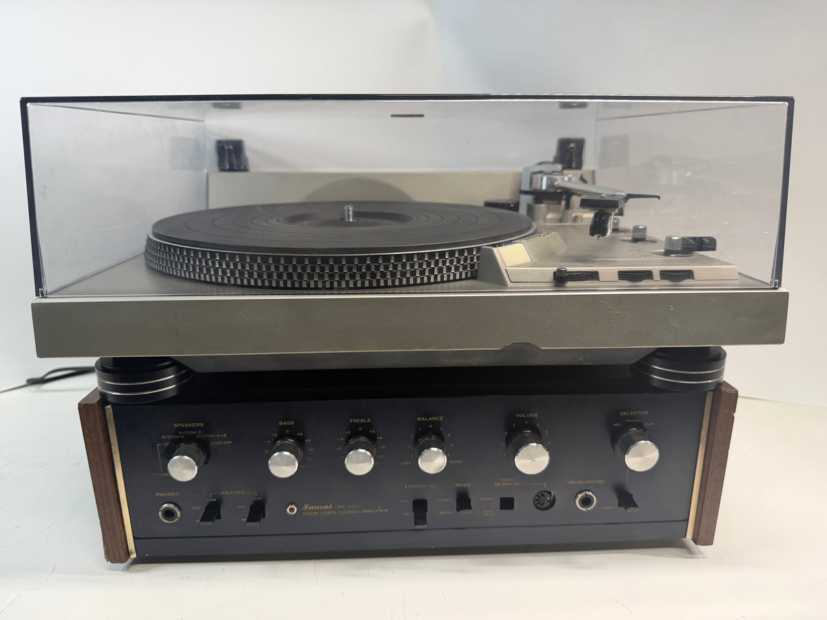Sansui AU-505 + Technics SL-1950 Turntable Vintage Stereo System Tested