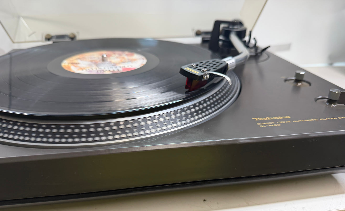 Technics SL-1400 Direct Drive Turntable DeoxIT Serviced Tested Working