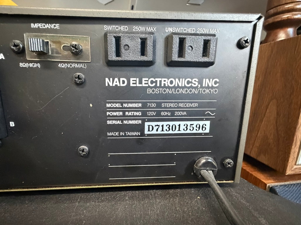 NAD 7130 Vintage Stereo Receiver – Serviced w/DeoxIT – Fully Tested