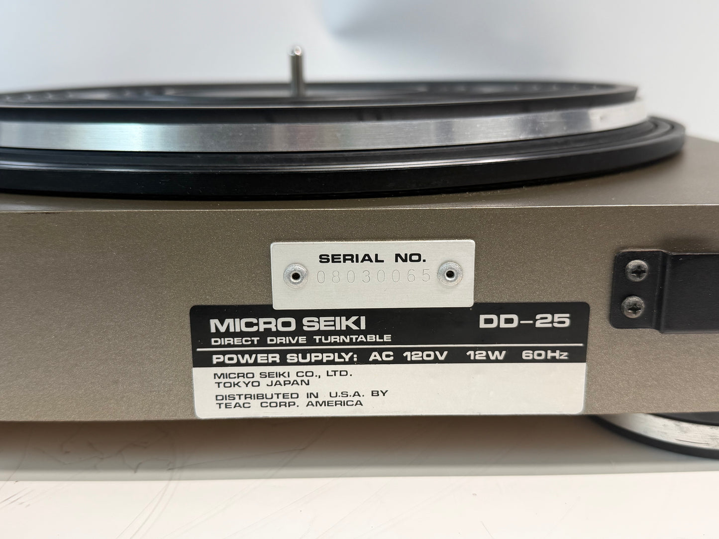 Micro Seiki DD-25 Direct Drive Turntable MA-101 MkII Tonearm