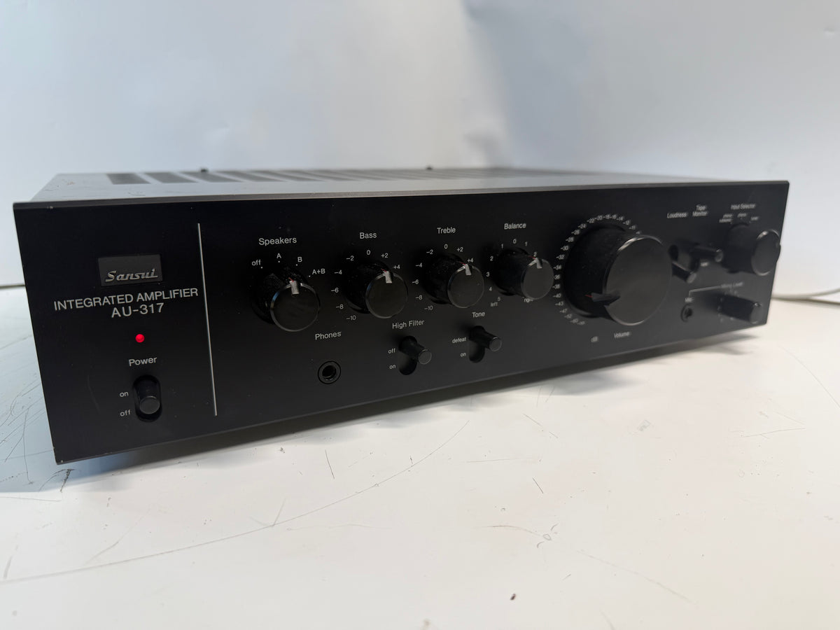 Sansui AU-317 Integrated Amplifier + AX-7 Audio Mixer Processor Tested