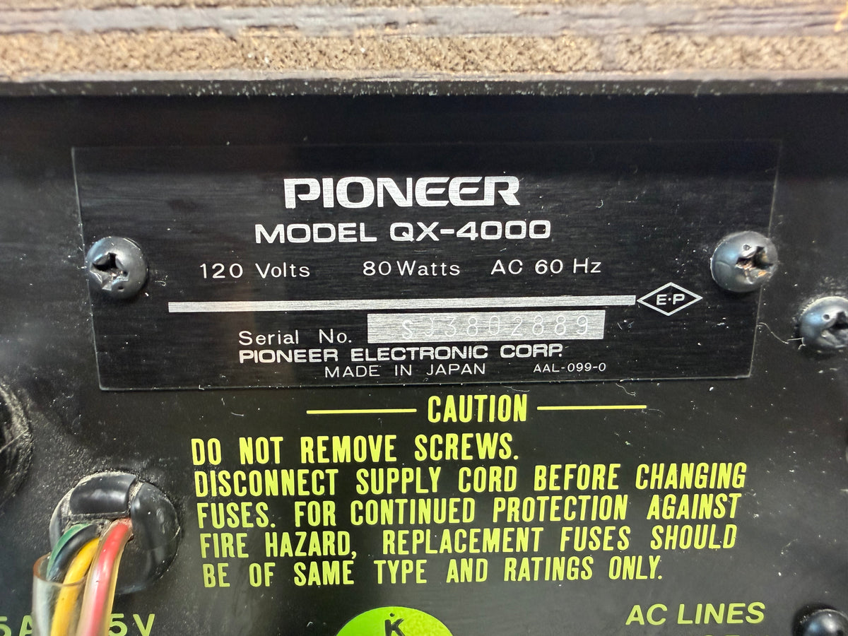 Pioneer QX-4000 4 Channel Quad Receiver Tested Working Vintage Read