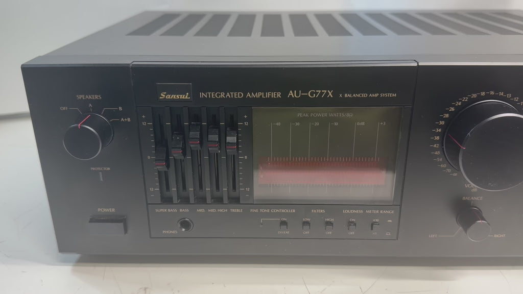 Sansui AU-G77X Integrated Amplifier Tested Clean Sound Great Condition