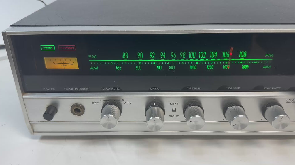 Sansui 800 Vintage Stereo Receiver – New LED Lamps/No FM – Tested