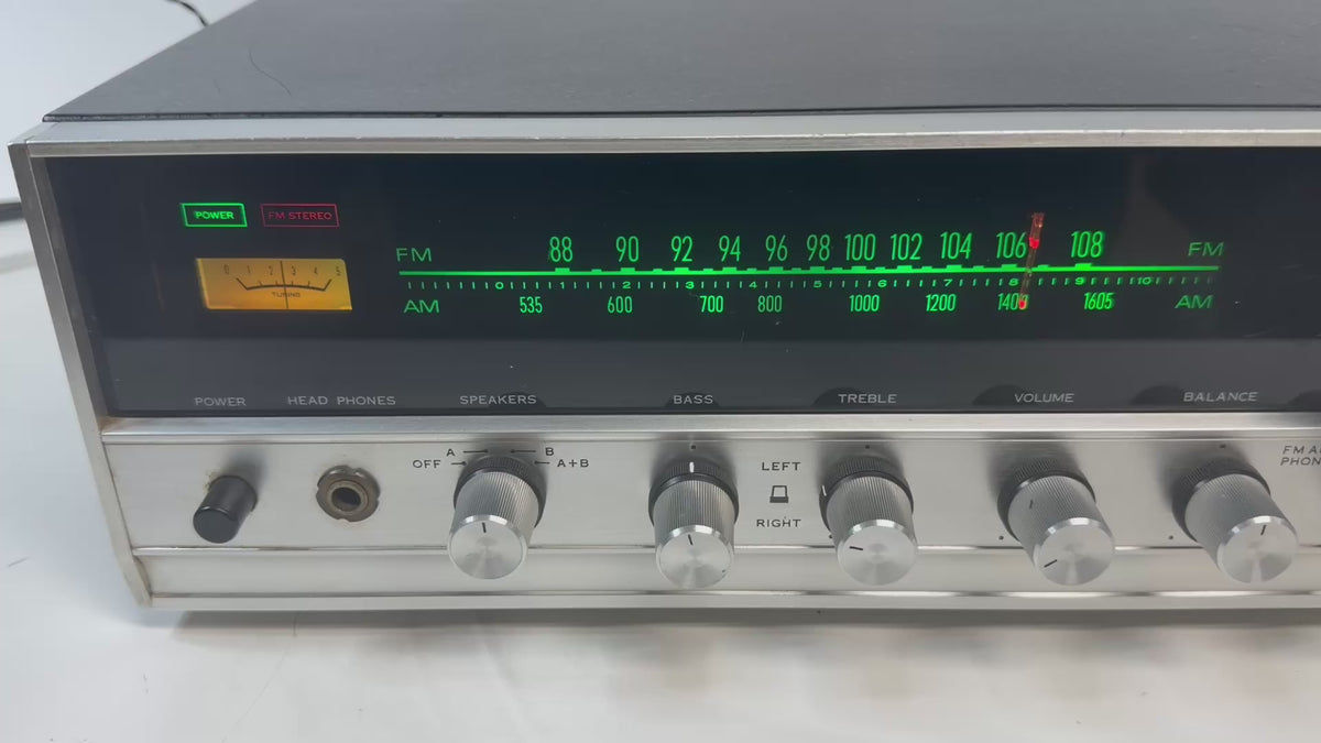 Sansui 800 Vintage Stereo Receiver – New LED Lamps/No FM – Tested