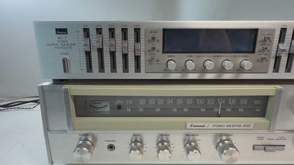 Sansui RG-7 Graphic Equalizer Reverb 100V Excellent Condition Tested Japan
