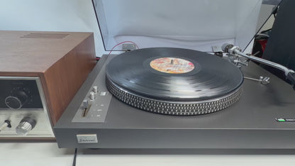 Sansui 1000X Receiver & SR-525 Turntable Vintage Stereo System Tested